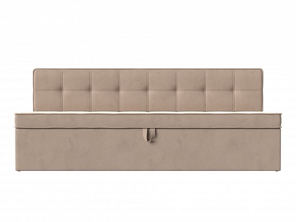Кухонный диван Техас (полностью велюр бежевый) - Вид 2