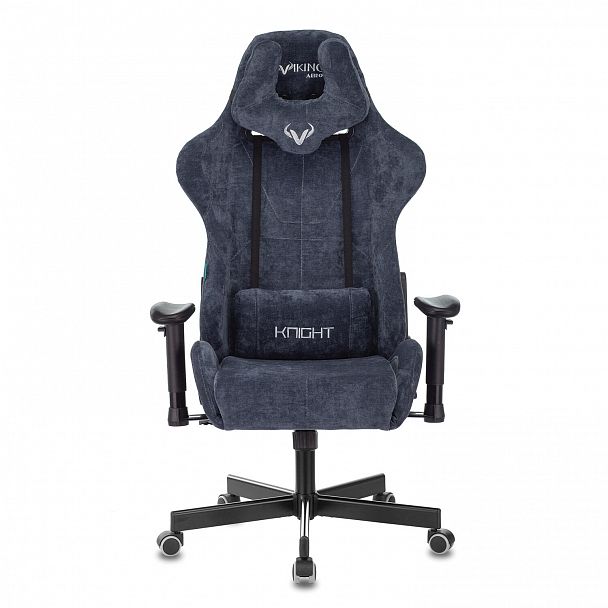 Кресло компьютерное Zombie VIKING KNIGHT, 2 подушки, ткань, синее, 1372993 - Вид 4