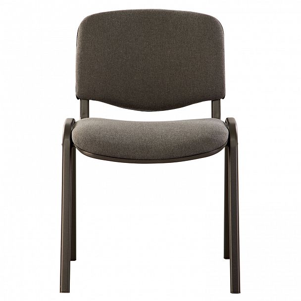 Стул для персонала и посетителей BRABIX "Iso CF-005", черный каркас, ткань серая, 531972, стопируемый - Вид 3