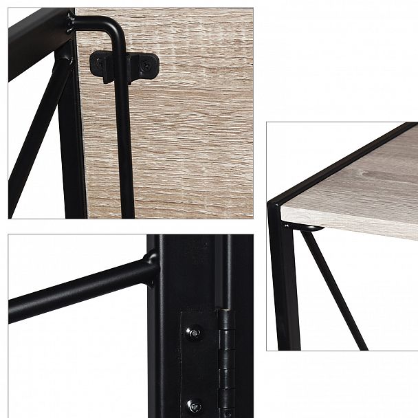 Стол на металлокаркасе BRABIX "LOFT CD-002", 1000х500х750 мм, складной, цвет дуб антик, 641213 - Вид 6