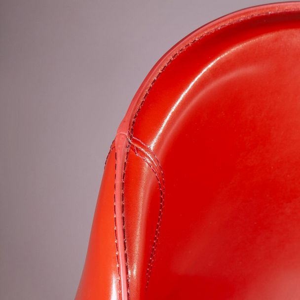 Стул полубарный Albert, кожа ретро-красный - Вид 6
