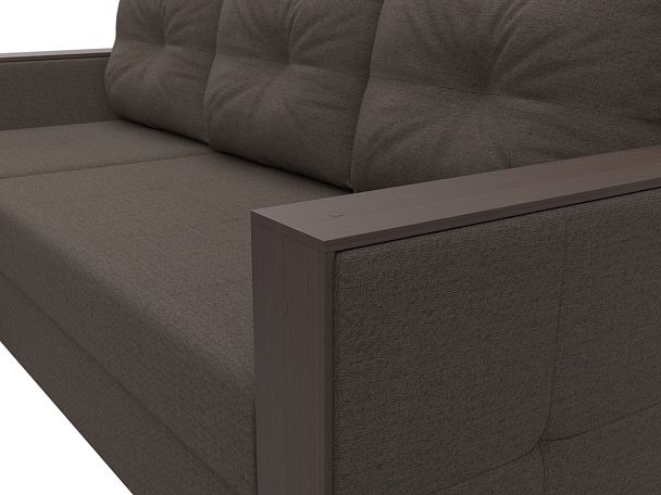 Диван угловой Валенсия Лайт левый угол Рогожка коричневый - Вид 4