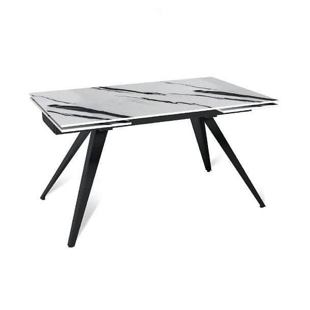 Стол раскладной Asti (140+40+40), керамика глянцевая Panda White - Вид 1