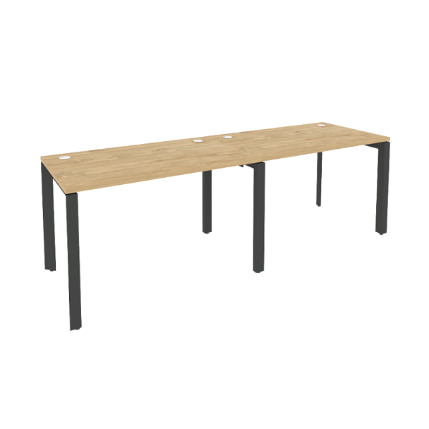 Onix Рабочая станция на П-образном м/к O.MP-RS-2.2.7 Тиквуд светлый/Антрацит металл 2360*720*750 - Вид 1