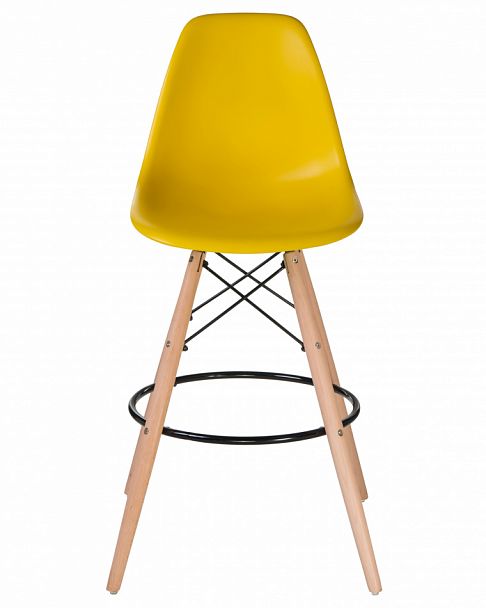 Стул барный DOBRIN DSW BAR (ножки светлый бук, цвет сиденья жёлтый (Y-01)) - Вид 5
