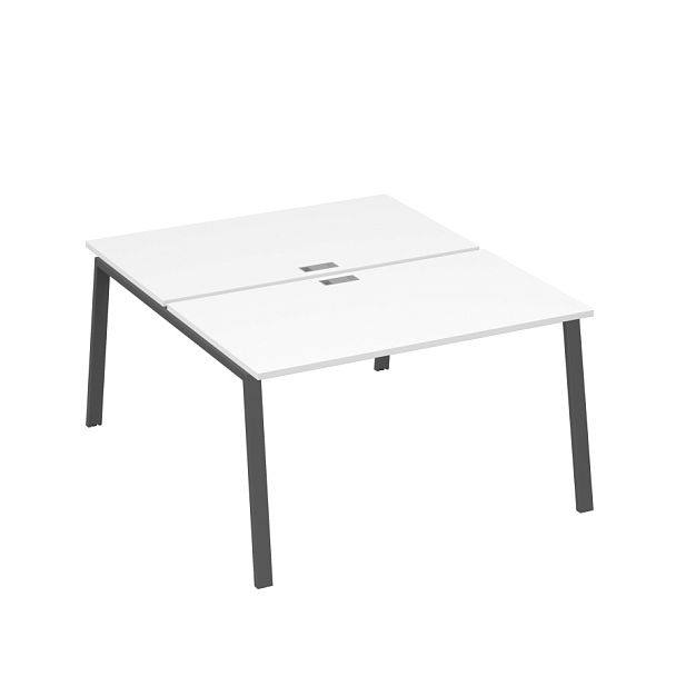 Рабочая станция каркас TRE 2х140 офисная A4 А4 Б3 177  БП белый премиум / металлокаркас антрацит - Вид 1