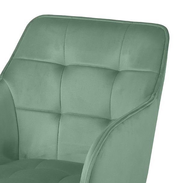 Кресло поворотное Мони, Confetti aquamarine/белый - Вид 7