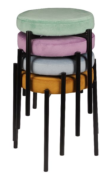 Табурет Кен, Confetti silver/черный - Вид 4