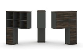 Concept Надставка высокая CN.ONV-007 Дуб Мали/Антрацит/Металл Антрацит 1099*350*1486 - Фото предпросмотра