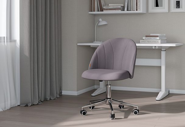 Кресло CHAIRMAN HOME 117, ткань велюр, серый - Вид 8