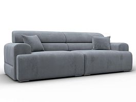 Диван прямой Лига-109 НПБ Велюр серый - Фото предпросмотра