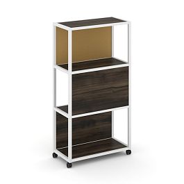 Shelf Mobile Стеллаж 4 уровня 1 секция VR.LT-STK-405.08 Дуб Мали/Металл Белый/W-31 800*400*1523 - Фото предпросмотра