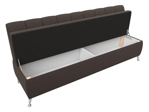 Диван кухонный прямой Кантри Рогожка коричневый - Вид 6