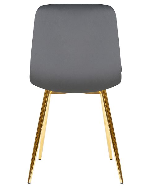 Стул обеденный DOBRIN ALEX (золотые ножки, темно-серый велюр (V108-91)) - Вид 5