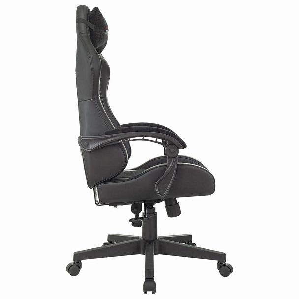 Кресло компьютерное BRABIX "Striker GM-121", синхромеханизм, 2 подушки, экокожа/велюр, черное, 532962 - Вид 4