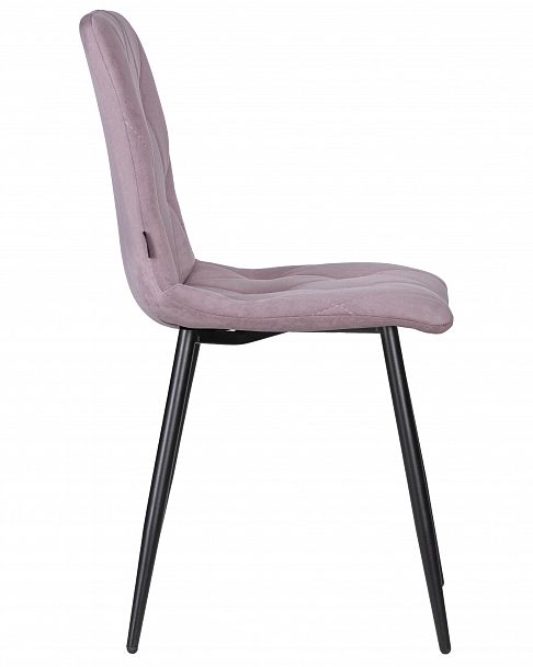 Стул обеденный DOBRIN CHILLY ROMBO (Лавандовый Simple 48, основание черное) - Вид 3