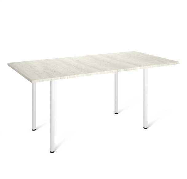 Стол Sheffilton SHT-TU66/120/80 МДФ белый/онтарио - Вид 1