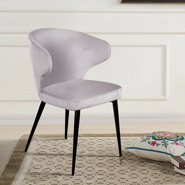 Стул Richard, бархат светло-серый 26 - Вид 2