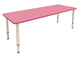 Детский стол 2-х местный (1200х450), розовый, гр.0-3 - Фото предпросмотра