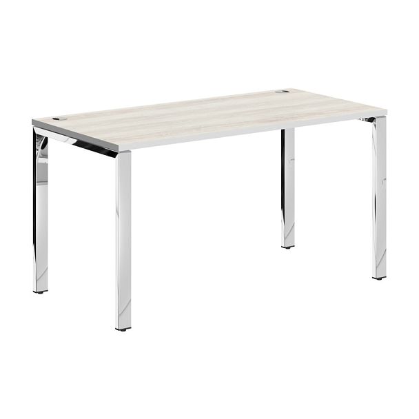 Стол прямой XGST 147.1 Сосна Эдмонт/Нержавейка полированная 1400х700х750 XTEN GLOSS - Вид 1