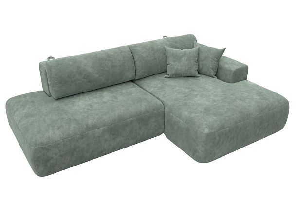 Диван угловой Лига-036 НПБ Модерн правый угол Велюр зеленый - Вид 5