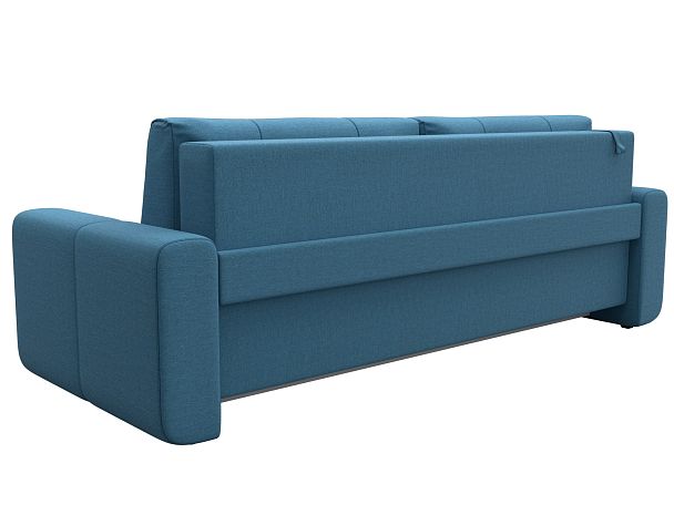 Диван прямой Лига-031 Рогожка голубой - Вид 6