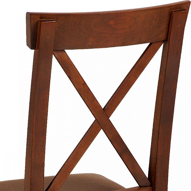 Комплект деревянных стульев с мягким сиденьем Бергольф Темный орех/Коричневый велюр, 4 шт. - Вид 10