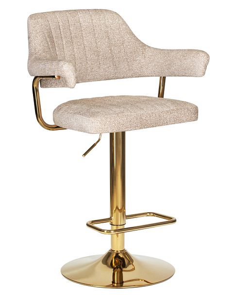 Стул барный DOBRIN CHARLY GOLD (бежевый твид (LEO26)) - Вид 1
