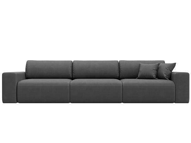 Диван прямой Лига-036 НПБ Классик Лонг Искусственная замша серый - Вид 2