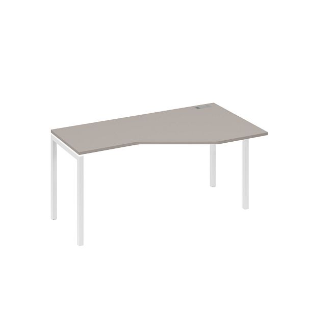 Стол эргономичный правый "Техно" на металлокаркасе DUE A4 А4 Б2 056 БП мокко премиум / металлокаркас белый - Вид 1