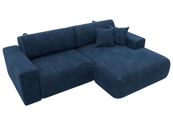 Диван угловой Лига-036 НПБ Классик правый угол Велюр синий - Вид 5
