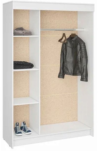 Бася шкаф-купе 1300*2000*500 ЛДСП белый - Вид 2