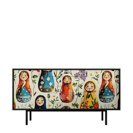 Комод две дверки и три ящика Emerson Матрешки арт EM08/Art04 - Фото предпросмотра