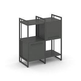 Rift Шкаф комбинированый RF.NS-005 Антрацит/Металл Антрацит 820*396*924 - Фото предпросмотра