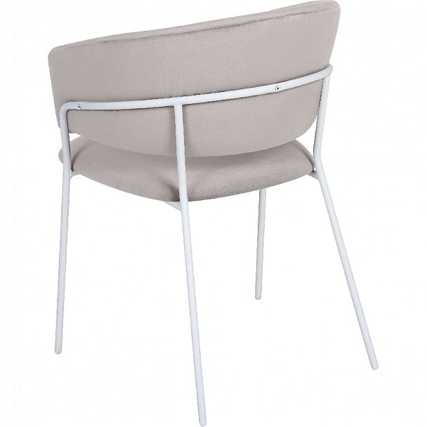 Комплект кухонных стульев Даксон светло-серый велюр/белый, 4 шт. - Вид 5
