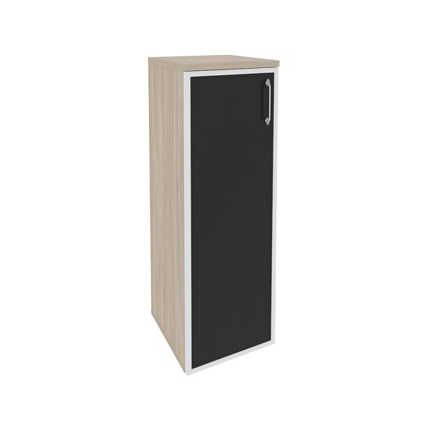 Onix Шкаф средний узкий левый O.SU-2.4 R (L) black Дуб аттик/Стекло black 400*420*1207 - Вид 1