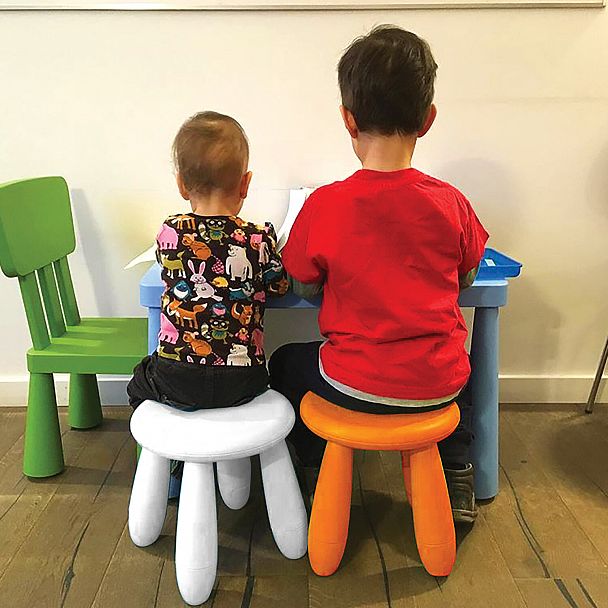 Табурет детский МАМОНТ белый, от 2 до 7 лет, безвредный пластик, 01.022.01.04.1 - Вид 5