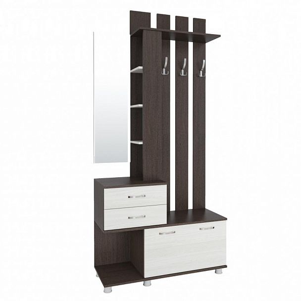 Прихожая "Микс Арт" центральная секция венге/ясень анкор светлый - Вид 1