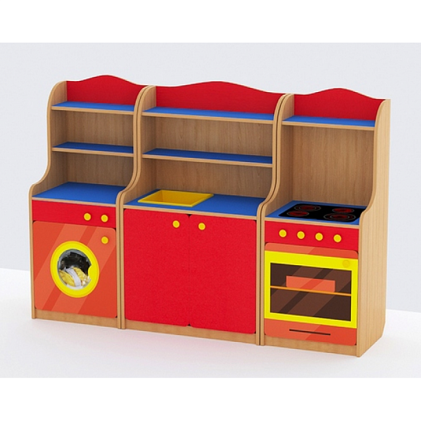 Уголок-кухня Аленушка, модуль №2, цветной фасад - Вид 3