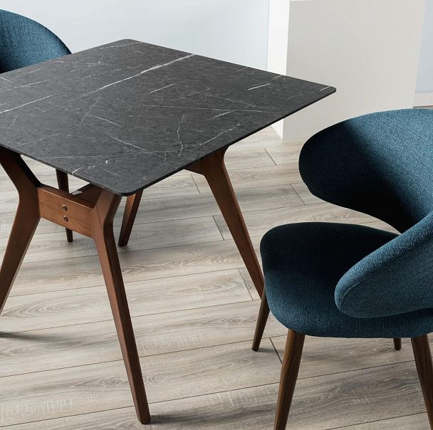 Стол Нарвик 960*960 мрамор Графит Темный орех - Вид 7