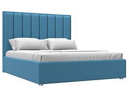 Кровать интерьерная Афродита 160 Рогожка голубой - Фото предпросмотра