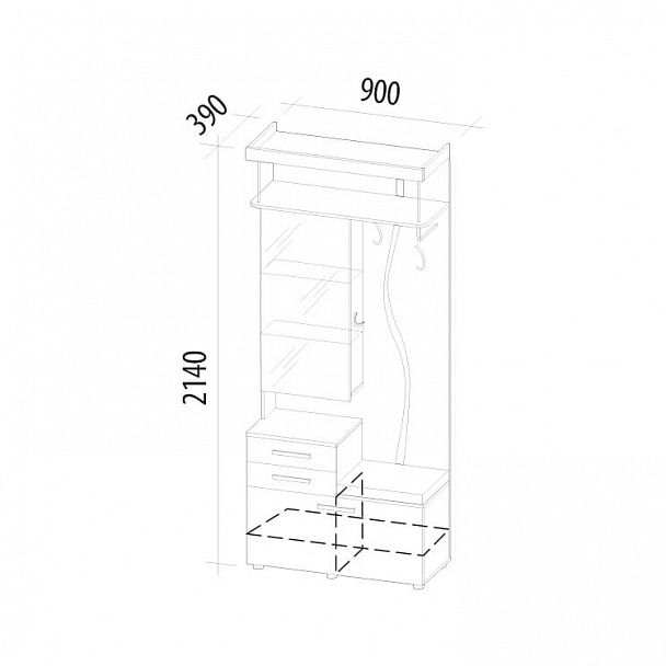 Прихожая "Ассоль" 2 - Вид 3
