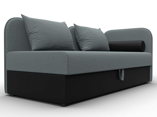 Тахта Лига-094 НПБ Рогожка/Экокожа серый - Вид 3