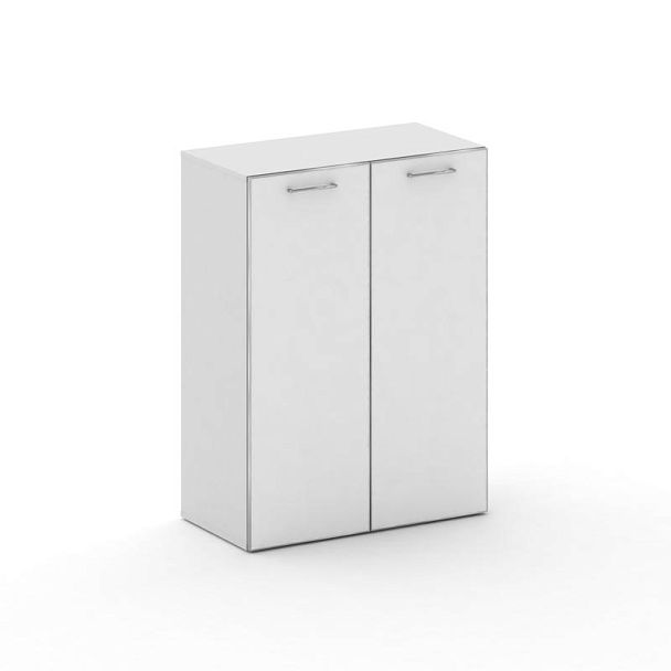 Cross Шкаф широкий средний CR.ST-204 white Белый Бриллиант UM/Лакобель Белый 896*460*1202 - Вид 1