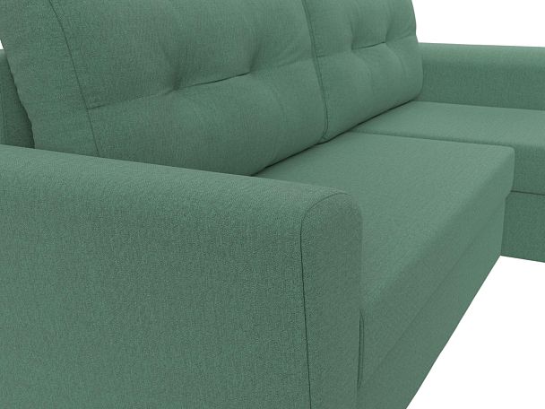 Диван угловой Амстердам Лайт правый угол Рогожка зеленый - Вид 3