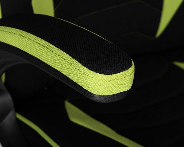 Кресло игровое DOBRIN RICK (черно-светло-зеленая ткань) - Вид 8