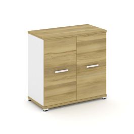 Concept Шкаф 1 широкая секция, 2 ниши CN.STS.E-213 W Дуб Винченцо/Белый Бриллиант/Металл Белый 836*420*818 - Фото предпросмотра