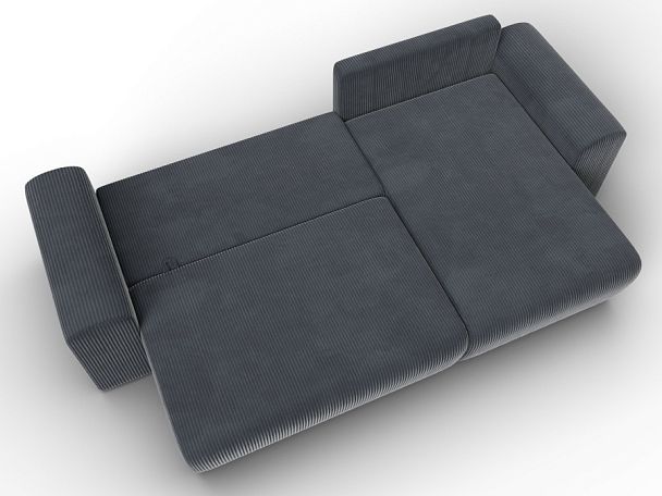Диван угловой Лига-099 угол универсальный Велюр серый - Вид 8