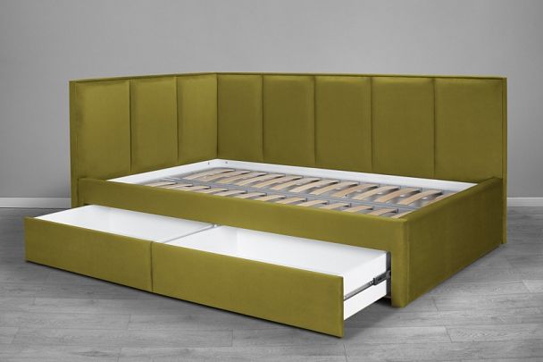 Кровать «Лайф с ящиками», 900 желтая - Вид 3