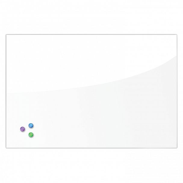 Доска магнитно-маркерная стеклянная 60х90 см, 3 магнита, БЕЛАЯ, BRAUBERG, 236747 - Вид 3